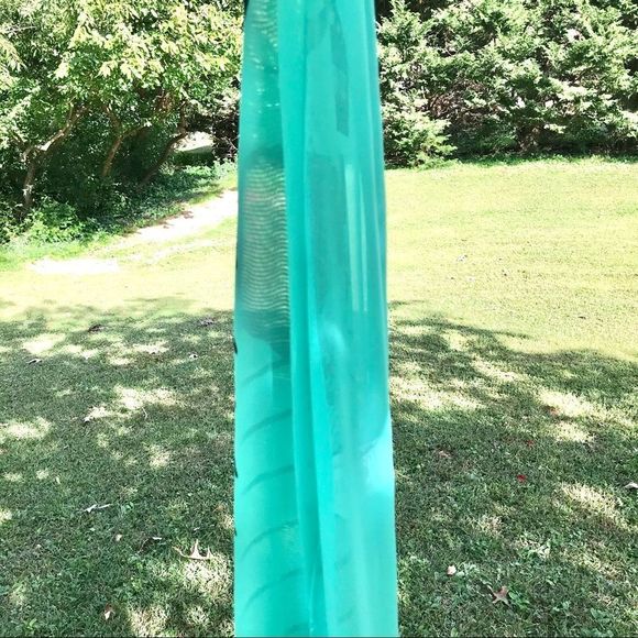 NWT $75 Iron Fist | Bone Deep | Sheer | Mermaid Mesh Maxi Dress in Aqua - Picture 10 of 15